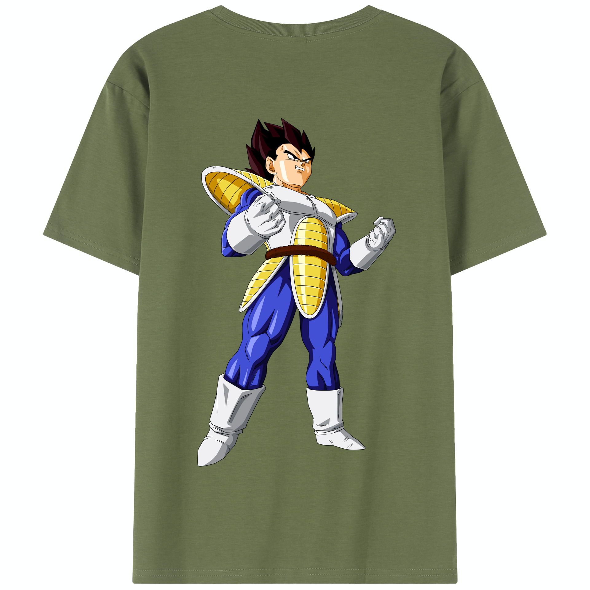 （画像用） ドラゴンボール ベジータ四世（Bejīta Yonsei）DRAGON BALL Vegeta IV 綿100％半袖Tシャツ（背面プリント）
